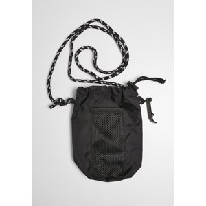 Recycled polyester bottle neck pouch black