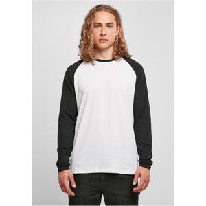 Contrasting raglan long sleeves white/black