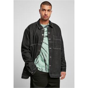 Oversized Trucker Jacket black raw