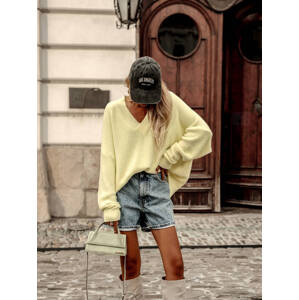 Yellow V-neck sweater Cocomore