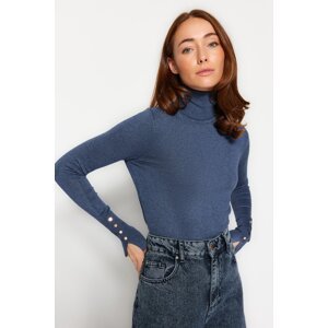 Dilvin 1268 Turtleneck Sleeve Dropped Sweater