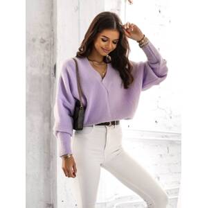 Lilac V-neck sweater Cocomore