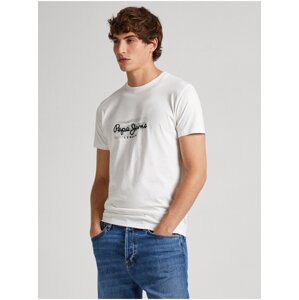White Men's Pepe Jeans T-Shirt - Men's