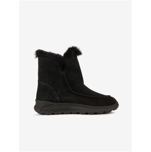 Black Women's Winter Suede Ankle Boots Geox Spherica - Women