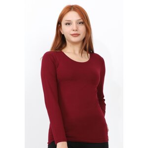 InStyle Long Sleeve Crew Neck Basic Body - Claret Red