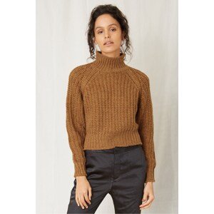 Madmext Mad Girls Brown Turtleneck Women's Sweater Mg774