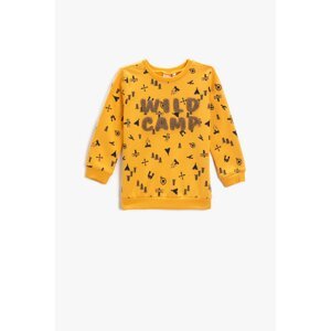 Koton Mustard Patterned Sweatshirt for Baby Boy