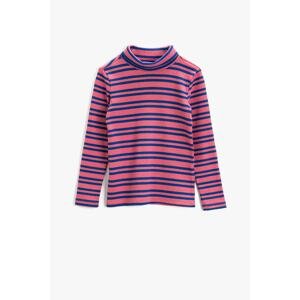 Koton Girls' Pink Striped T-Shirt