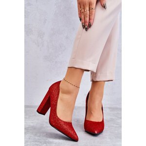 Shiny pumps In red heels Elmira