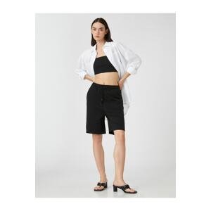 Koton Sports Bermuda Shorts with Tie Waist and Pockets