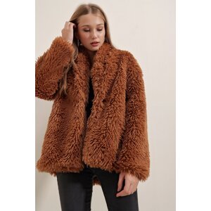 Bigdart 9088 Brown Plush Coat