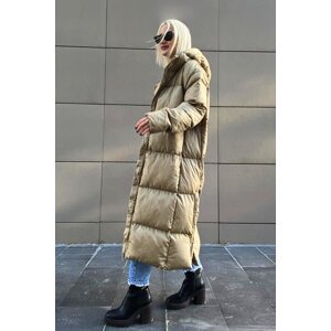 Madmext Mad Girls Khaki Long Down Jacket