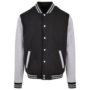 Basic College Jacket Black/Heather Grey