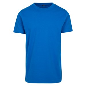 Cobalt blue T-shirt with a round neckline