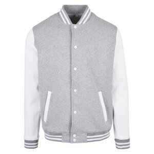 Basic College Jacket heather grey/white