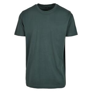 Green T-shirt with a round neckline