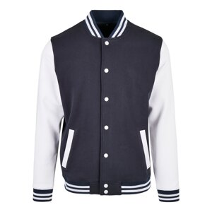Basic College Jacket Navy/White
