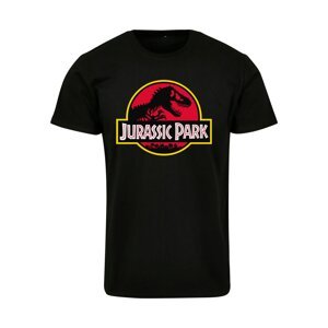 Black T-shirt with Jurassic Park logo