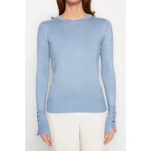 Dilvin 1267 Crew Neck Sweater with Drops in the Middle of the Sleeves