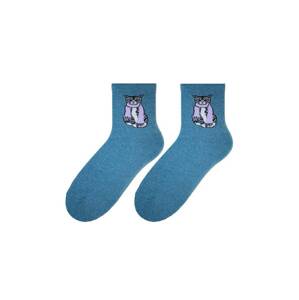 Socks Bratex D-005 Women Women's Winter Half-Terry Pattern 36-41 blue melange 027
