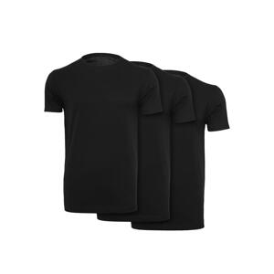Lightweight T-shirt with a round neckline, 3 pack, black2