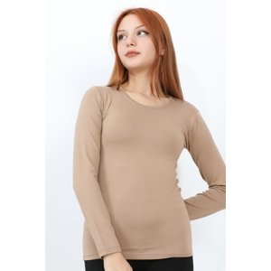 InStyle Long Sleeve Crew Neck Basic Body - Beige