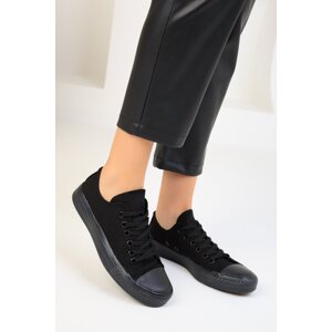 Soho Black-Black Women's Sneakers 18078