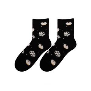 Bratex D-060 women's winter socks pattern 36-41 black 014