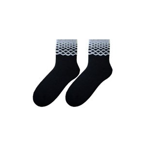 Bratex D-060 women's winter socks pattern 36-41 black 029
