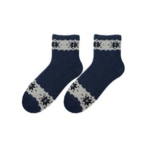 Bratex D-060 women's winter socks pattern 36-41 jeans melange 015