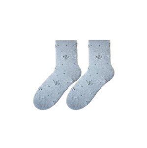 Bratex D-060 women's winter socks pattern 36-41 grey melange 034