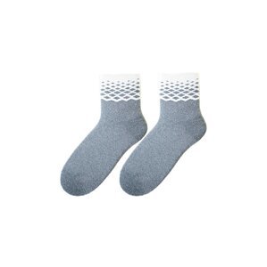 Bratex D-060 women's winter socks pattern 36-41 grey melange 029