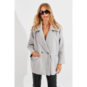 Cool & Sexy Women Gray Oversize Cachet Coat