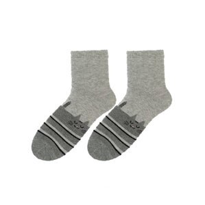 Socks Bratex D-001 Classic Women's Pets 36-41 grey melange 023