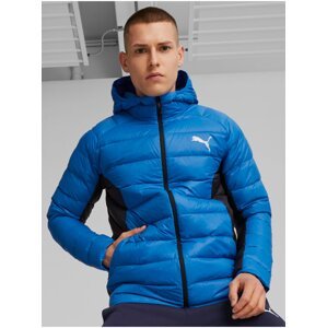 Blue Men's Sports Quilted Jacket Puma Hooded - Men's