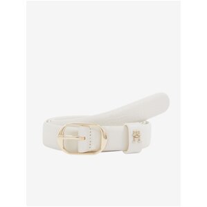 Women's cream leather belt Tommy Hilfiger - Women