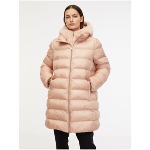 Women's pink quilted coat Geox Desya - Women