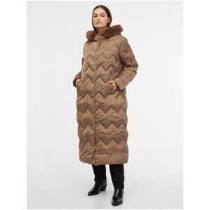 Women's Brown Down Winter Quilted Coat Geox Chloo