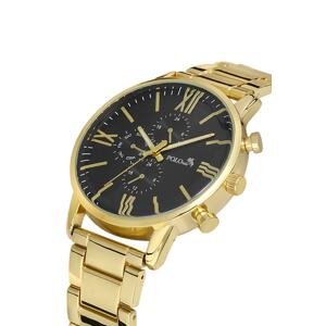 Polo Air Metal Strap Men's Wristwatch Black with Gold Inside