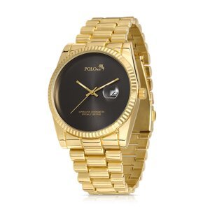 Polo Air Men's Wristwatch with Calendar Feature Gold-black Color