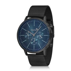 Polo Air Men's Wristwatch with Straw Strap, Black and Blue Inside