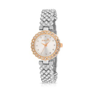Polo Air Luxury Stone Elegant Women's Wristwatch Copper-Silver Color