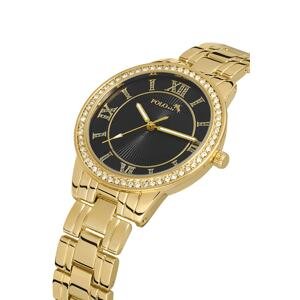 Polo Air Roman Numeral Single Row Luxury Stone Women's Wristwatch Gold Color