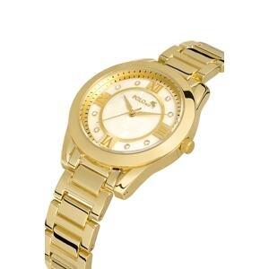 Polo Air Stylish Women's Wristwatch with Roman Numerals in Gold Color