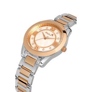 Polo Air Stylish Women's Wristwatch with Roman Numerals Silver-copper Color