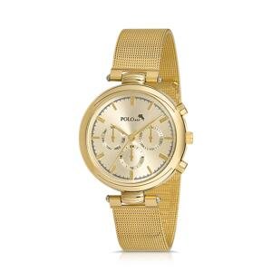 Polo Air Women's Straw Strap Wristwatch Gold Color