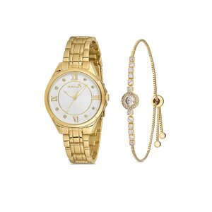 Polo Air Women's Wristwatch Zircon Stone Elegant Bracelet Combination Gold Color