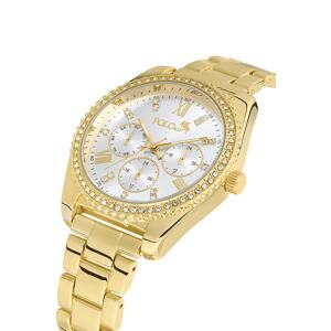 Polo Air Luxury Stone Detailed Women's Wristwatch Yellow Color