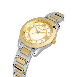 Polo Air Stylish Women's Wristwatch with Roman Numerals Silver-gold Color