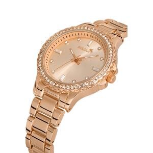 Polo Air Single Row Luxury Stone Women's Wristwatch Copper Color